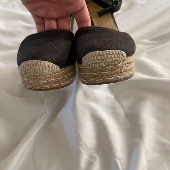 Michael Michael Kors Espadrilles Canvas and Leather Boho Wedges‎ Size 6 - Picture 8 of 12